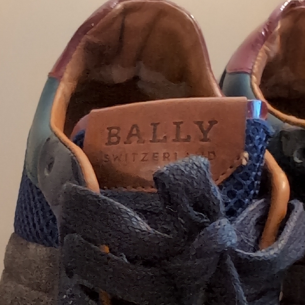 Bally "Ascar" Blue and Brown Sneakers - Picture 3 of 7